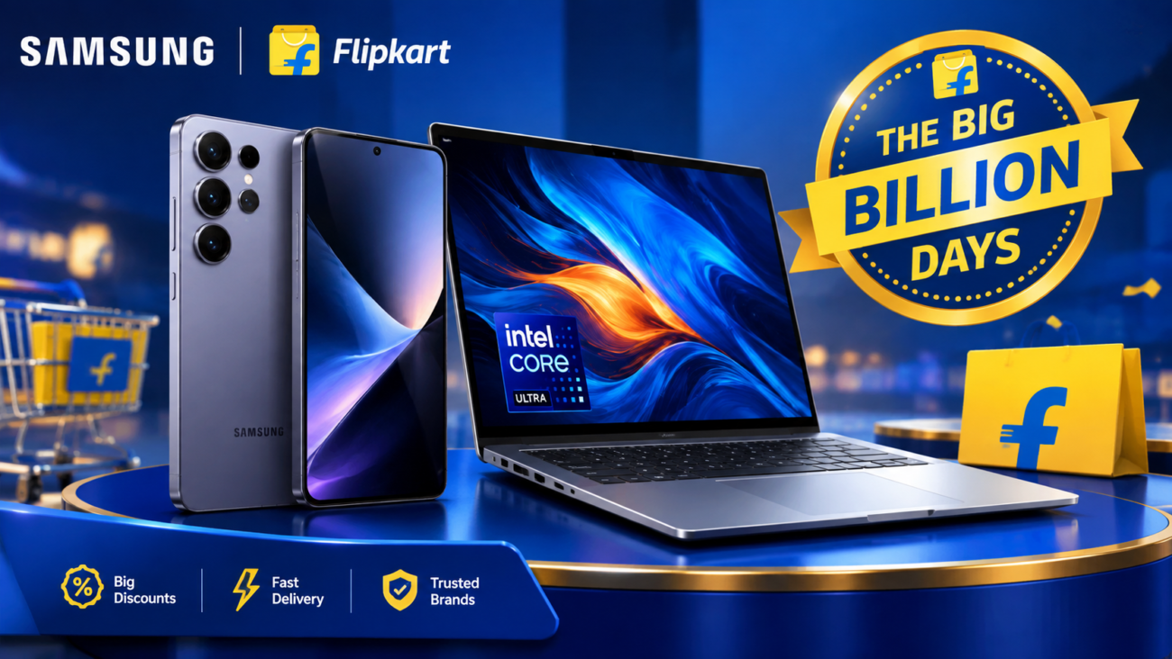 Flipkart Big Billion Days 2026 Samsung Galaxy smartphone aur laptop sale